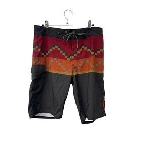 VANS Mens Swim Surf Board Shorts Size 30 Cargo Pocket Nathan Fletcher NF